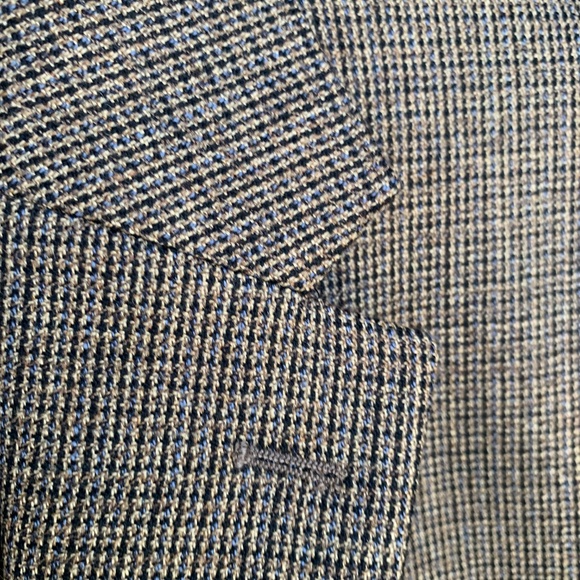 Chaps 100% Wool Blazer Sport Coat Jacket Sz.44L Brown Tweed Pattern 2 Button - Picture 2 of 10